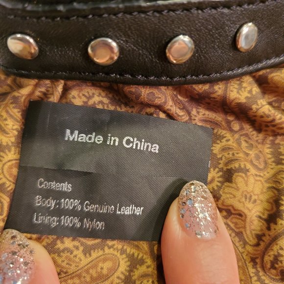 Maxx New York Handbag Black Leather Studded Clutch Purse Shoulder Bag - Picture 7 of 10